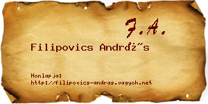 Filipovics András névjegykártya